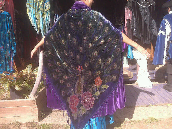 Peacock Cape with Hood