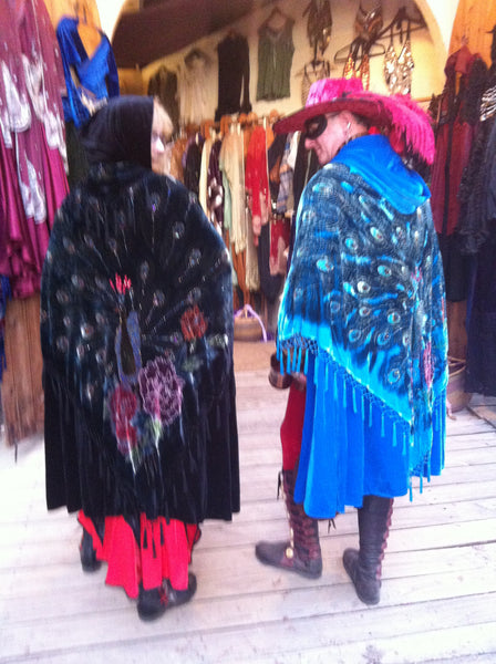 Peacock Cape with Hood