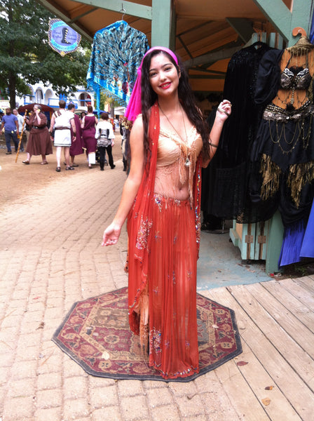 Sequined panel and veil set